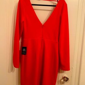 Long Sleeve Red Express Dress ❤️